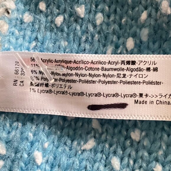 Urban Outfitters City Intarsia Soccer Scarf LONDON White Blue Red 72" x 10" NWOT - Picture 4 of 5